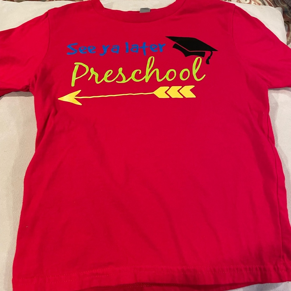 See ya later preschool red t-shirt   Xs 4/5
